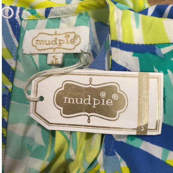 NWT Mudpie Palm Leaf Scoop Neck Sleeveless Tank Top Dress S - Picture 3 of 5